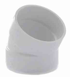 Coude PVC raccordement FF coudé 45°en diamètre intérieur 51 mm blanc pour centralisation drainvac GV-8208 S.A.S Pailloux 