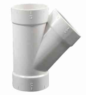 Culotte PVC embramchement Y 45° 51 mm blanc pour ASPIRATION drainvac GV-8215 S.A.S Pailloux  dans Accessoires